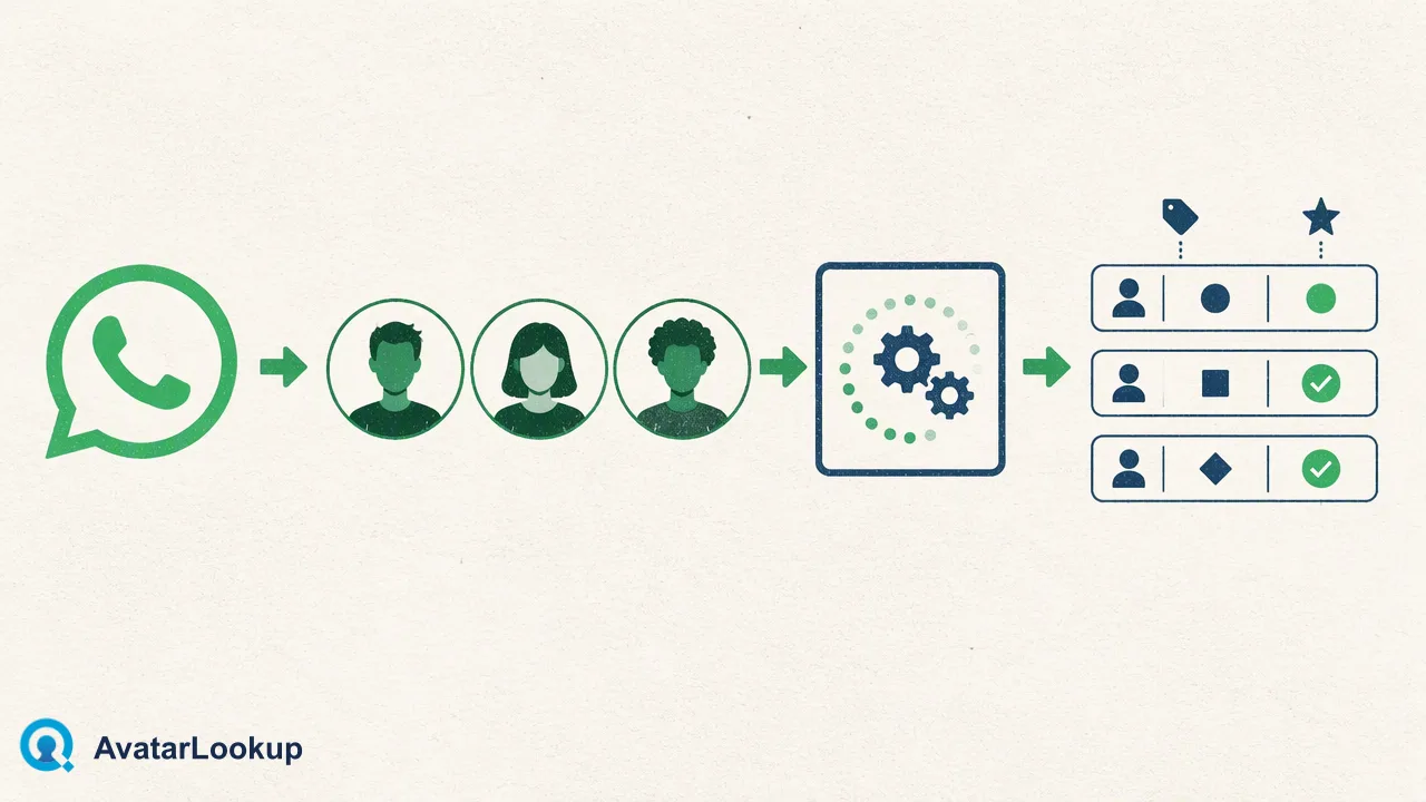 AvatarLookup workflow illustration for Profile Picture Analysis: What an Algorithm Can Read from an Avatar