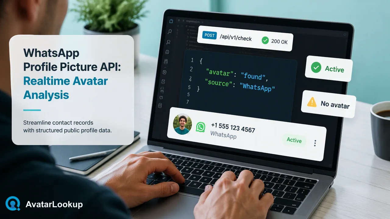 AvatarLookup workflow illustration for WhatsApp Profile Picture API: Realtime Avatar Analysis by Phone Number